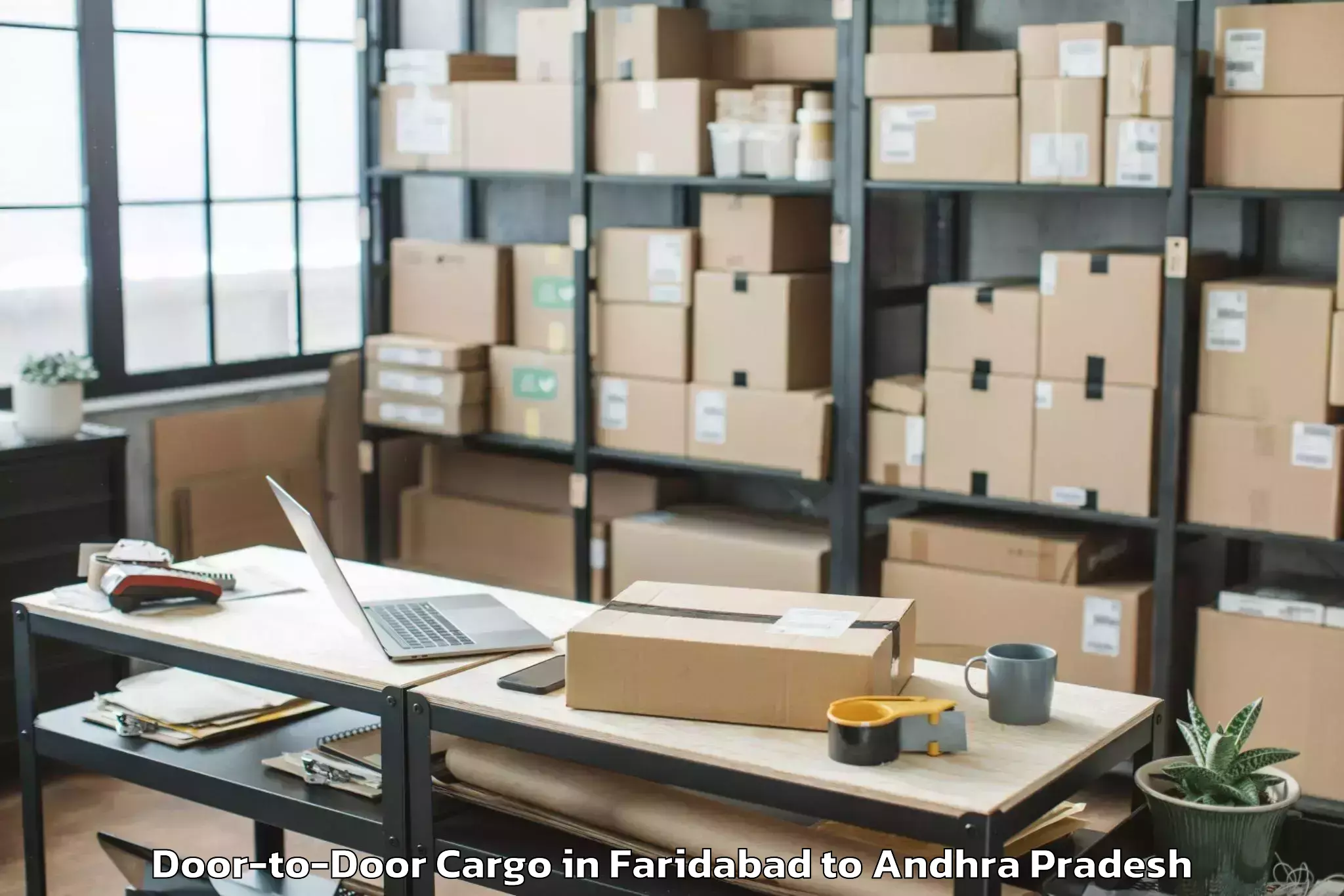 Quality Faridabad to Undrajavaram Door To Door Cargo